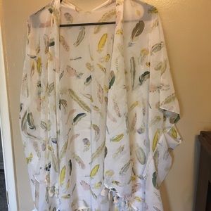 Feather kimono